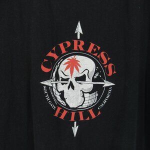 Cypress Hill South Gate California Graphic T-Shirt Men Short Sleeve Black Size L
